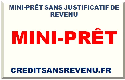 MINI-PRÊT SANS REVENU 